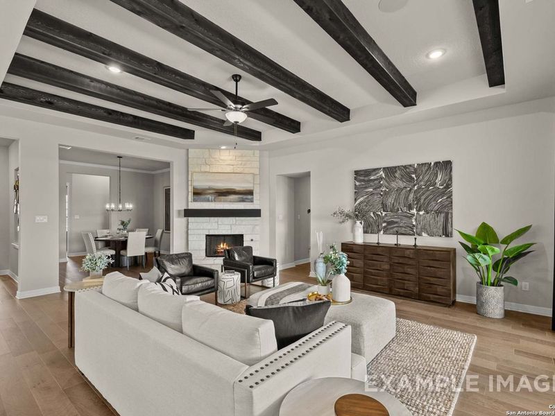 Furnished interior view inside a new home in Potranco Oaks, Castroville (Image 14).