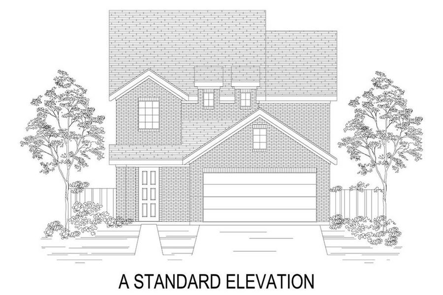 Representative rendering of the exterior for the Ellis F by First Texas Homes (Image 3).