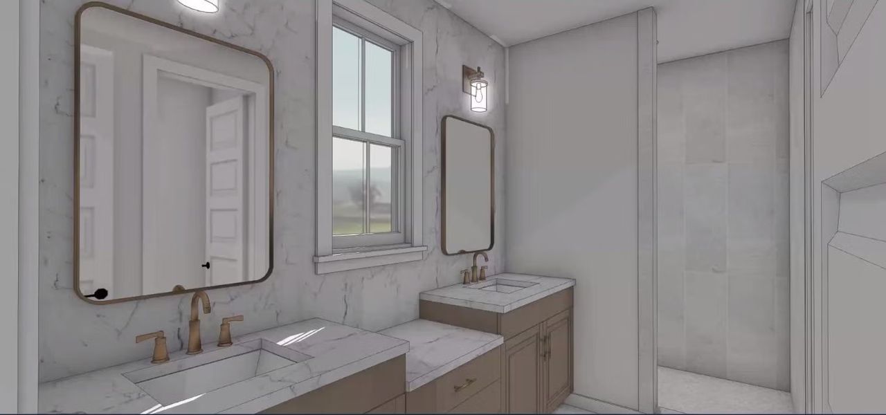 Representative furnished interior of a home built from the Harrison by Keystone Custom Homes in Preserve at Mayes Meadow, Cornelius (Image 5).