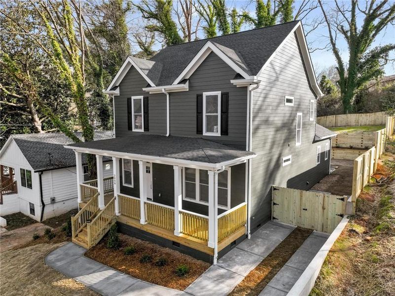 Exterior details and patio area of a home in , Atlanta (Image 28).