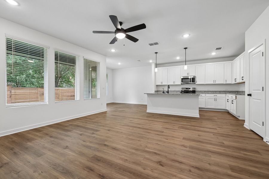 Representative unfurnished interior of a home built from the 4013 by Risewell Homes in Parkton Square, Kyle (Image 12).