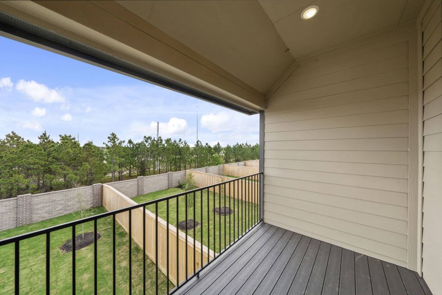 Exterior details and patio area of a home in Bridgeland, Cypress (Image 4).