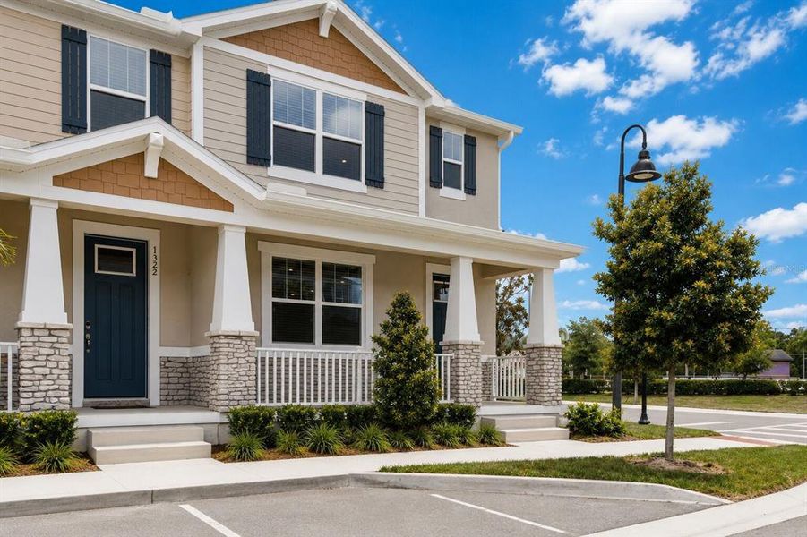 Front exterior of a new home in , Winter Springs, FL, highlighting curb appeal (Image 21). Front exterior of a new home in , Winter Springs, FL, highlighting curb appeal (Image 21).
