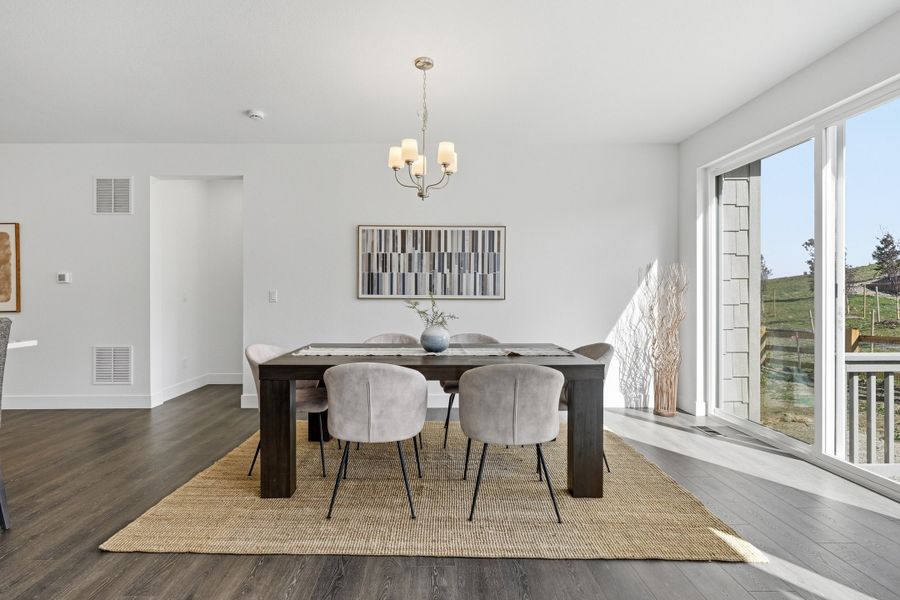Furnished interior view inside a new home in Trailstone, Arvada (Image 9).