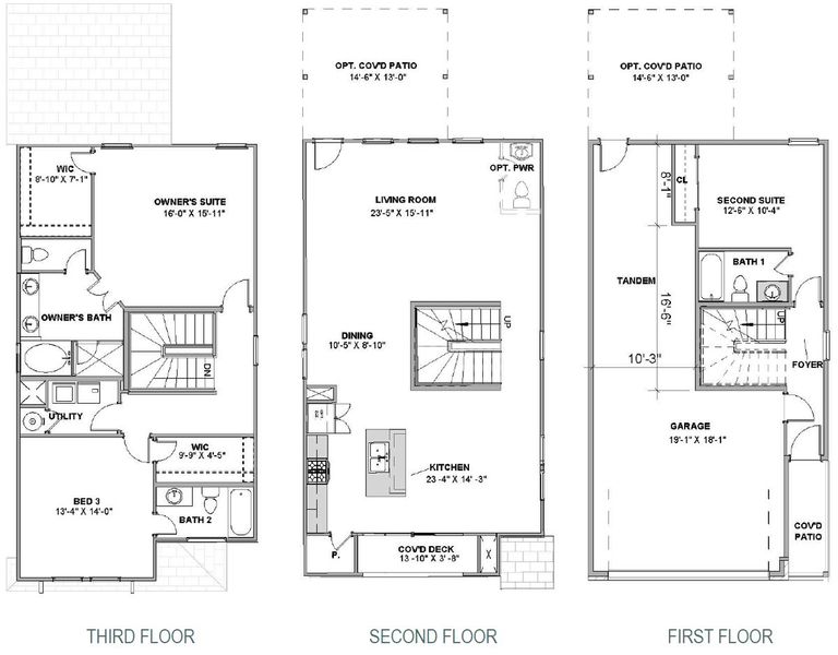 2D floor plan layout for the Rev 2232NC by Saratoga Homes in Aldine Pines, Houston, TX (Image 3). 2D floor plan layout for the Rev 2232NC by Saratoga Homes in Aldine Pines, Houston, TX (Image 3).