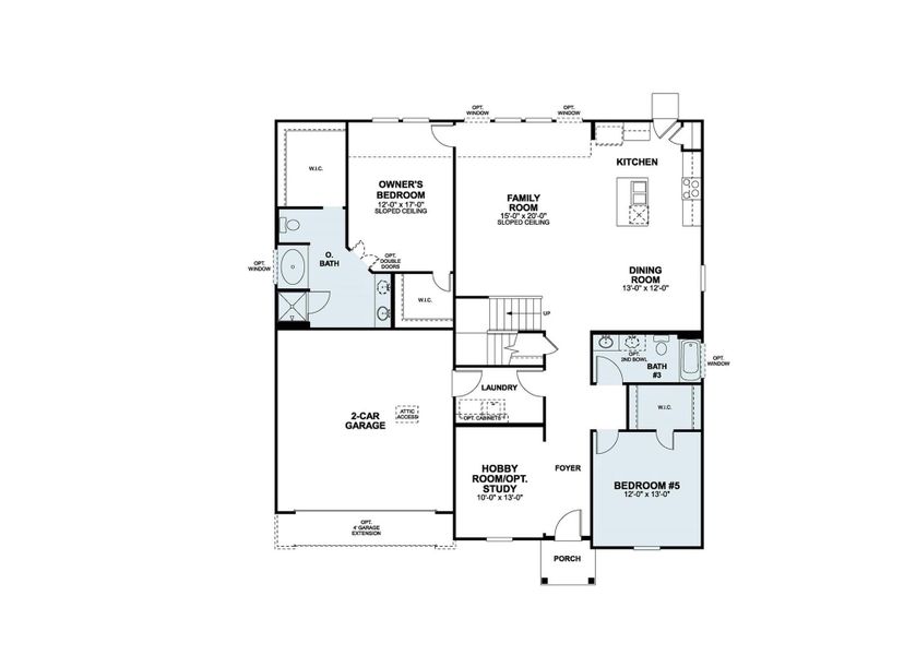2D floor plan layout of this home in Carillon, Manor, TX (Image 4).