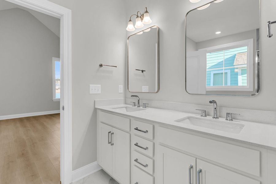 Furnished interior view inside a new home in Tidewater at Lakes of Cane Bay, Summerville (Image 14).