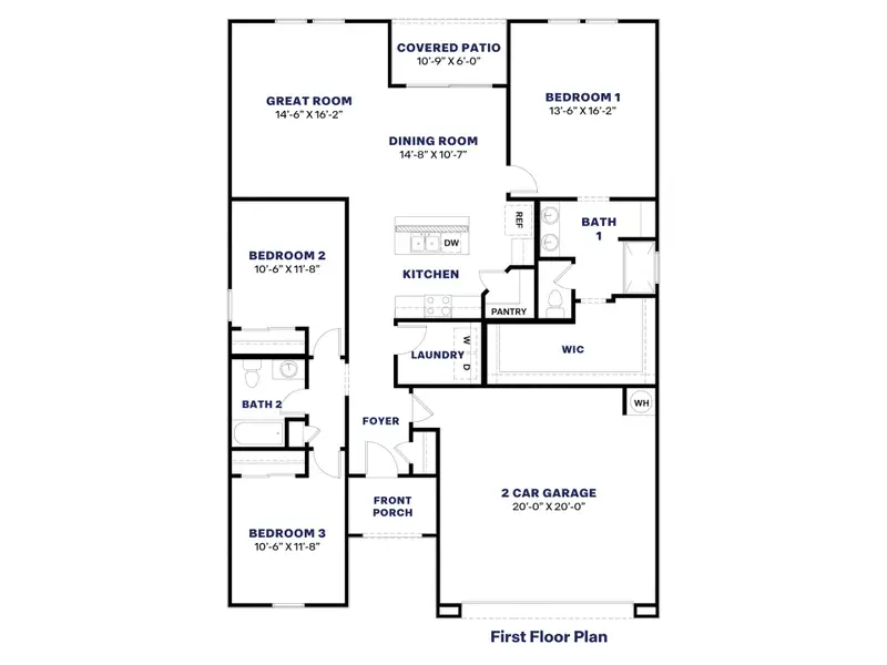 2D floor plan layout of this home in Radiance at Superstition Vistas, Apache Junction, AZ (Image 4). 2D floor plan layout of this home in Radiance at Superstition Vistas, Apache Junction, AZ (Image 4).