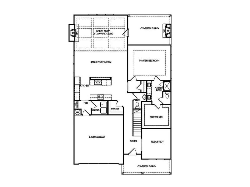 2D floor plan layout of this home in Sutton's Landing, Statham, GA (Image 3).