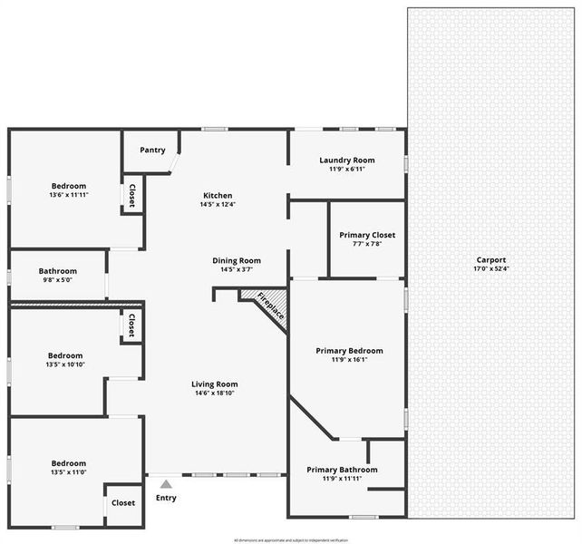2D floor plan layout of this home in , Weatherford, TX (Image 3).