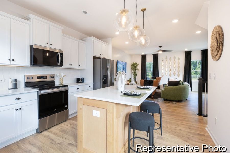 Furnished interior view inside a new home in Village at Reedy Creek Townhomes, Charlotte (Image 4).