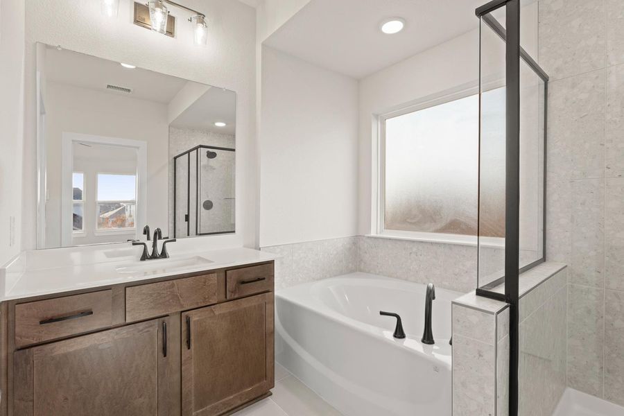 Furnished interior view inside a new home in Carriage Collection at Painted Tree, McKinney (Image 10).