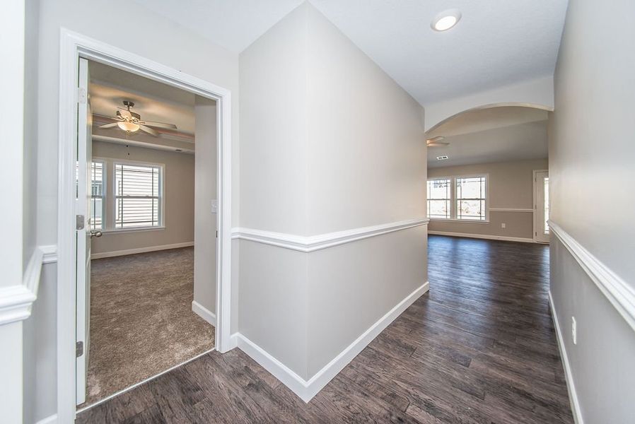 Representative unfurnished interior of a home built from the Bishop by Enchanted Homes in Arcadia Village, Spartanburg (Image 29).
