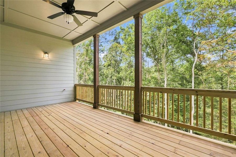 Exterior details and patio area of a home in , Ellijay (Image 28).