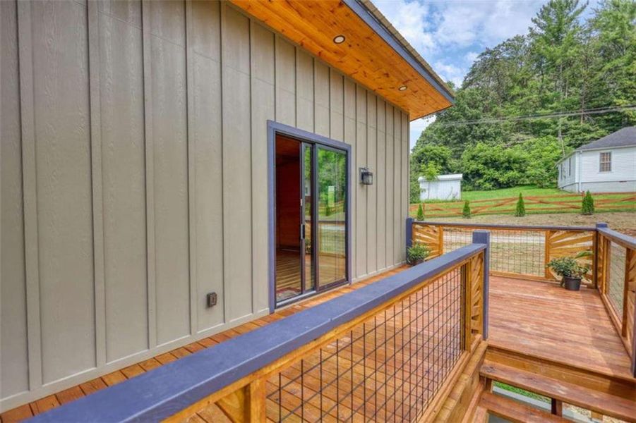 Exterior details and patio area of a home in , Blue Ridge (Image 42).