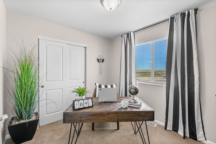 Furnished interior view inside a new home in Banning Lewis Ranch - New Homes Colorado Springs, Colorado Springs (Image 15). Furnished interior view inside a new home in Banning Lewis Ranch - New Homes Colorado Springs, Colorado Springs (Image 15).