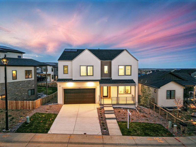 Front exterior of a new home in , Louisville, CO, highlighting curb appeal (Image 3). Front exterior of a new home in , Louisville, CO, highlighting curb appeal (Image 3).