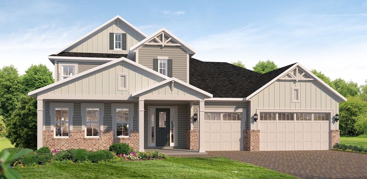 Representative exterior photo of a completed home built from the Harper - Hidden Creek by MasterCraft Builder Group in SilverLeaf, St. Augustine, FL (Image 21).