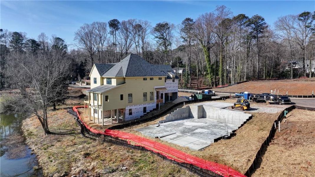 In-progress construction of a new home in , Roswell, GA (Image 4).