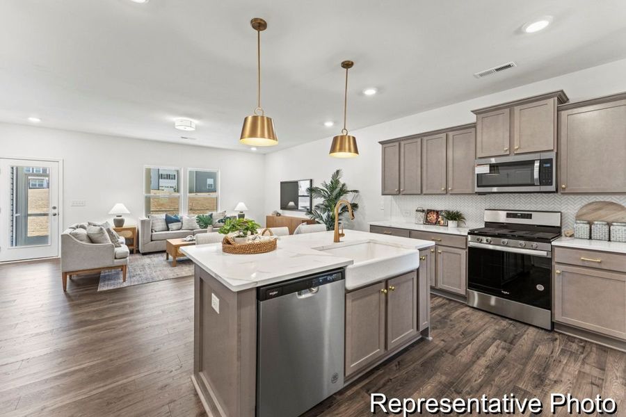 Furnished interior view inside a new home in Copper Ridge at Flowers Plantation, Clayton (Image 1).