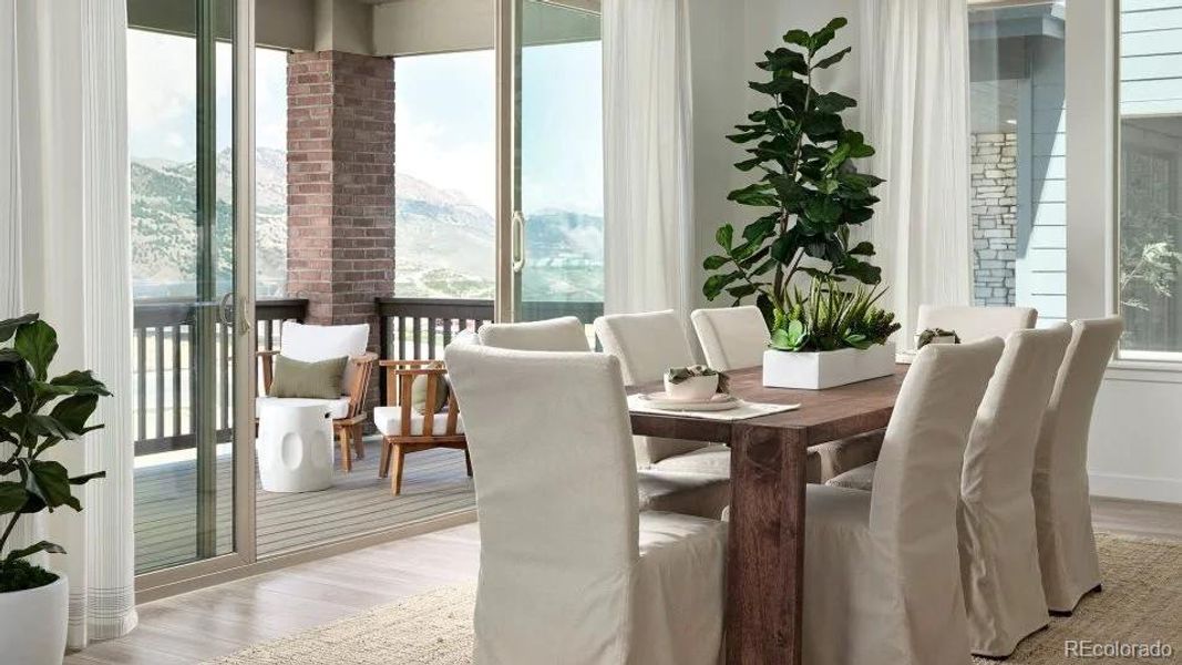 Furnished interior view inside a new home in Vermilion Creek: The Skyline Collection, Centennial (Image 9).