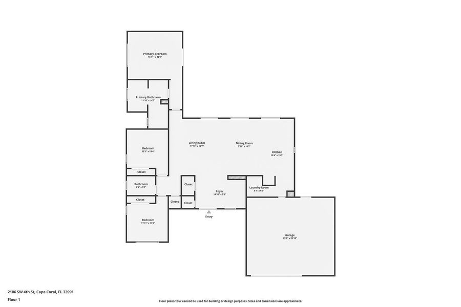 2D floor plan layout of this home in , Cape Coral, FL (Image 5).