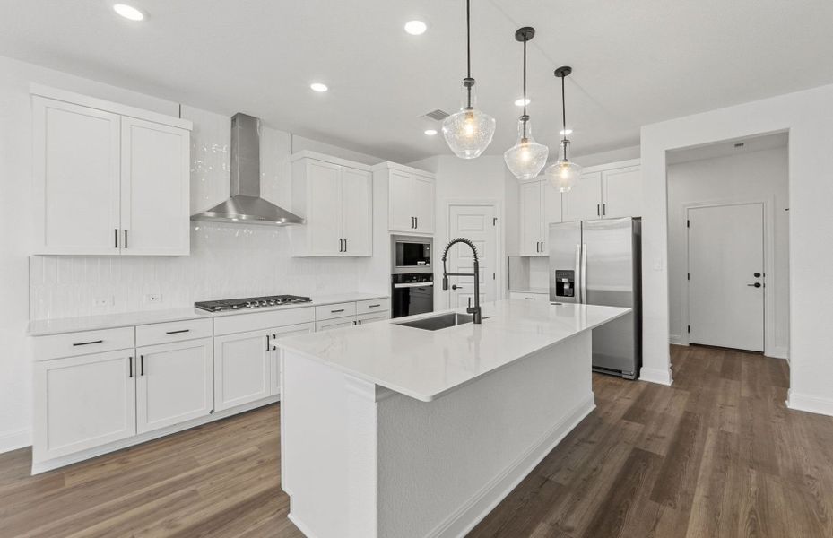 Furnished interior view inside a new home in Santa Rita Ranch, Liberty Hill (Image 13). Furnished interior view inside a new home in Santa Rita Ranch, Liberty Hill (Image 13).