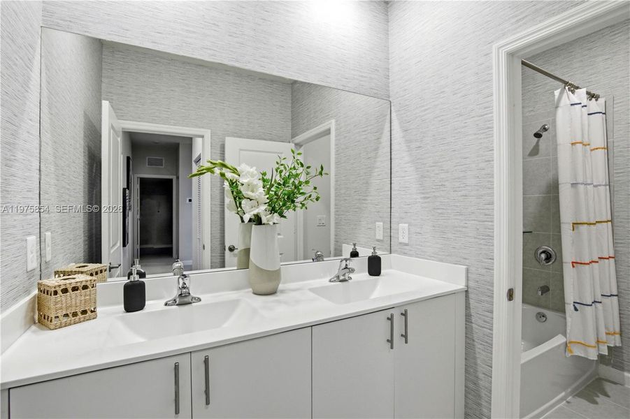 Furnished interior view inside a new home in , Miami (Image 28).