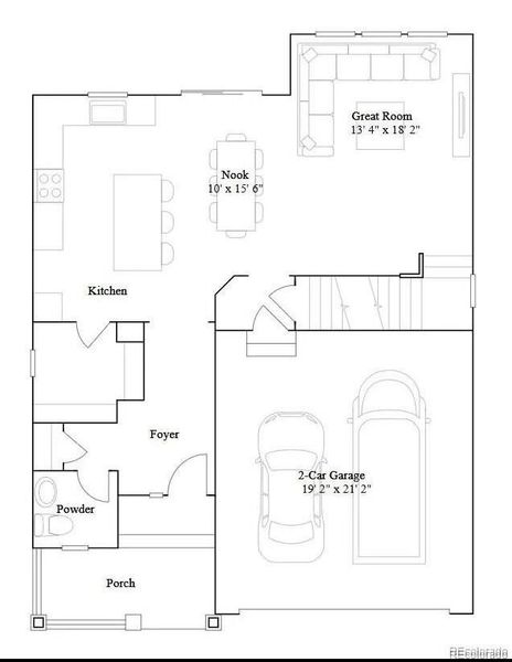 2D floor plan layout of this home in Riano Ridge, Loveland, CO (Image 2). 2D floor plan layout of this home in Riano Ridge, Loveland, CO (Image 2).