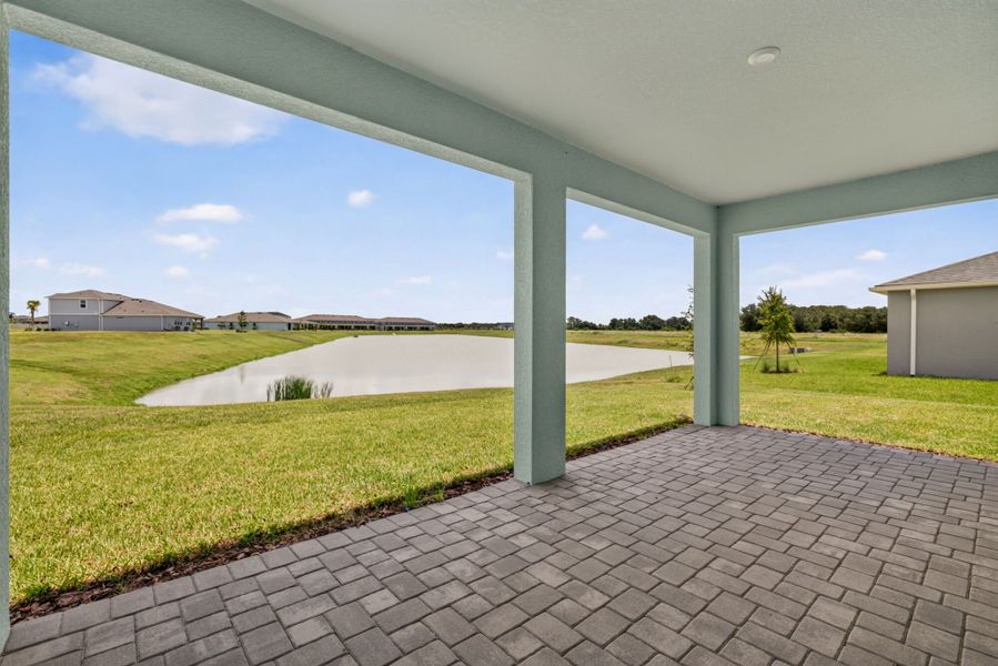 Exterior details and patio area of a home in Crosswind Ranch, Parrish (Image 2). Exterior details and patio area of a home in Crosswind Ranch, Parrish (Image 2).