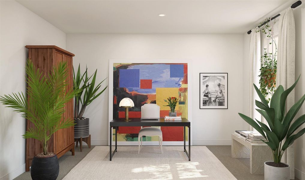 Private home office (*Artist rendering used for illustration purposes only.)