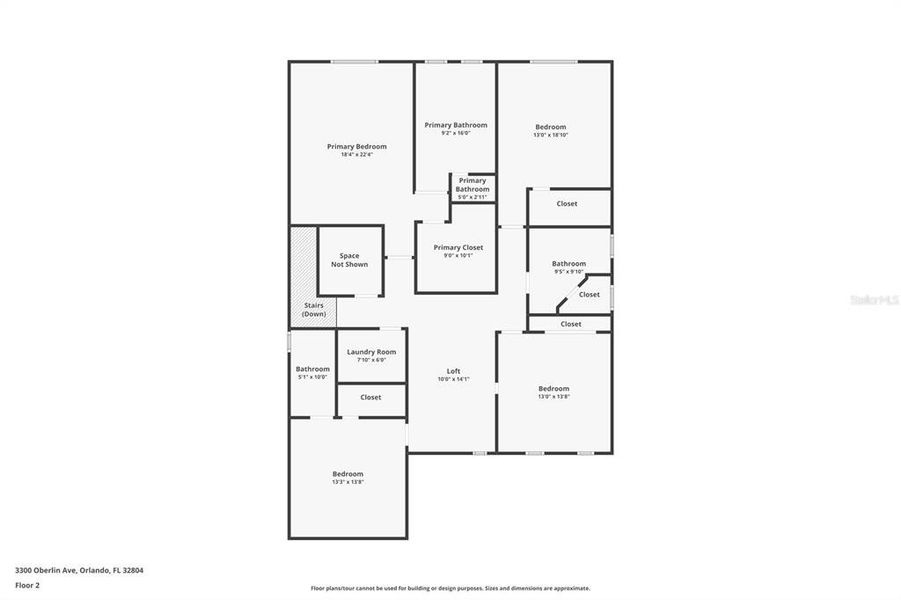 2D floor plan layout of this home in , Orlando, FL (Image 5).