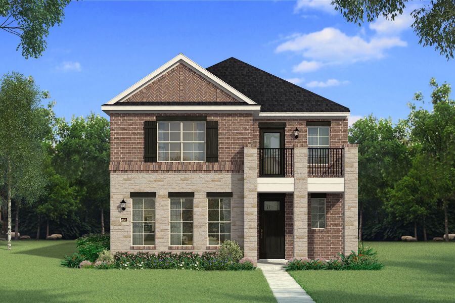 Representative exterior photo of a completed home built from the Pecos by Mattamy Homes in Bayside, Rowlett, TX (Image 3). Representative exterior photo of a completed home built from the Pecos by Mattamy Homes in Bayside, Rowlett, TX (Image 3).