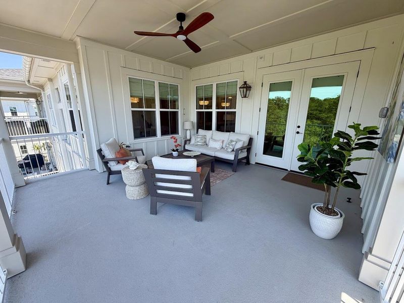 Exterior details and patio area of a home in , Charleston (Image 33).