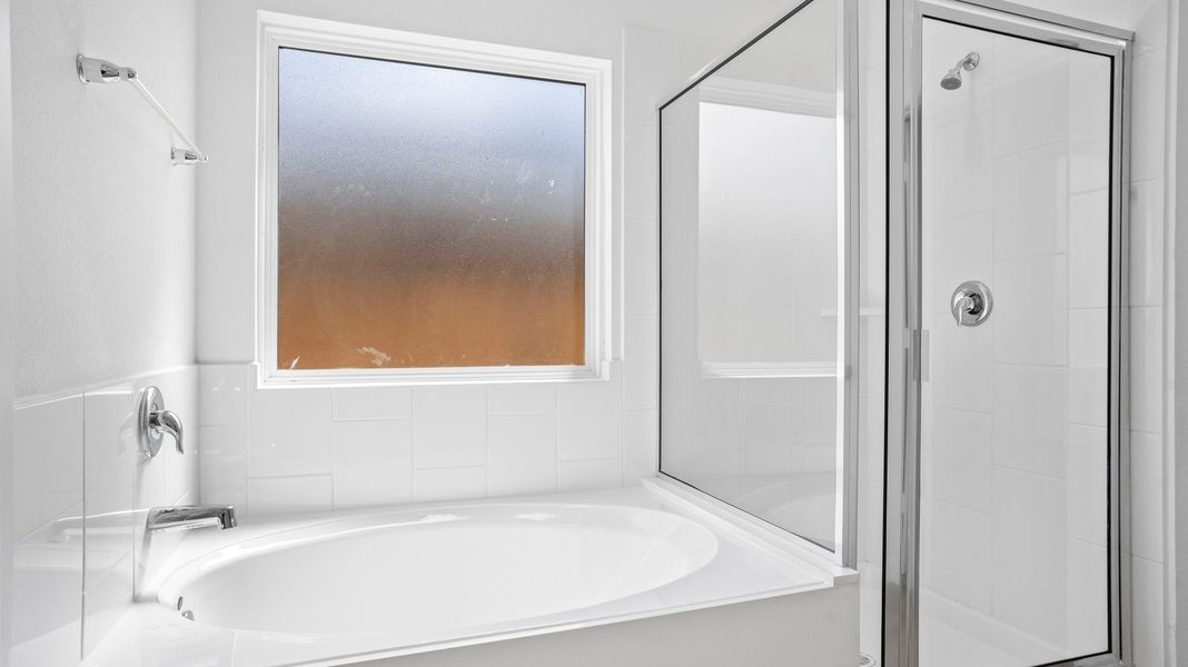 Representative interior finishes for a home built from the Mitchell by D.R. Horton in Caldwell Crossing, Iowa Colony (Image 11).