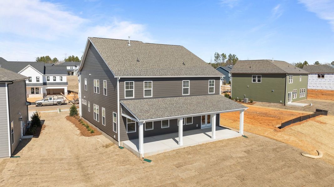 Jordan design rear elevation at Lakeside Glen by premier builder, DRB Homes, York, SC.