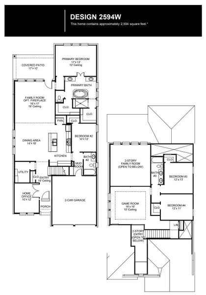 2D floor plan layout of this home in The George, Richmond, TX (Image 2).