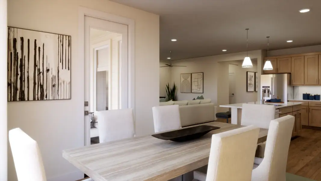 Furnished interior view inside a new home in Freedom at Anthem, Kyle (Image 6). Furnished interior view inside a new home in Freedom at Anthem, Kyle (Image 6).