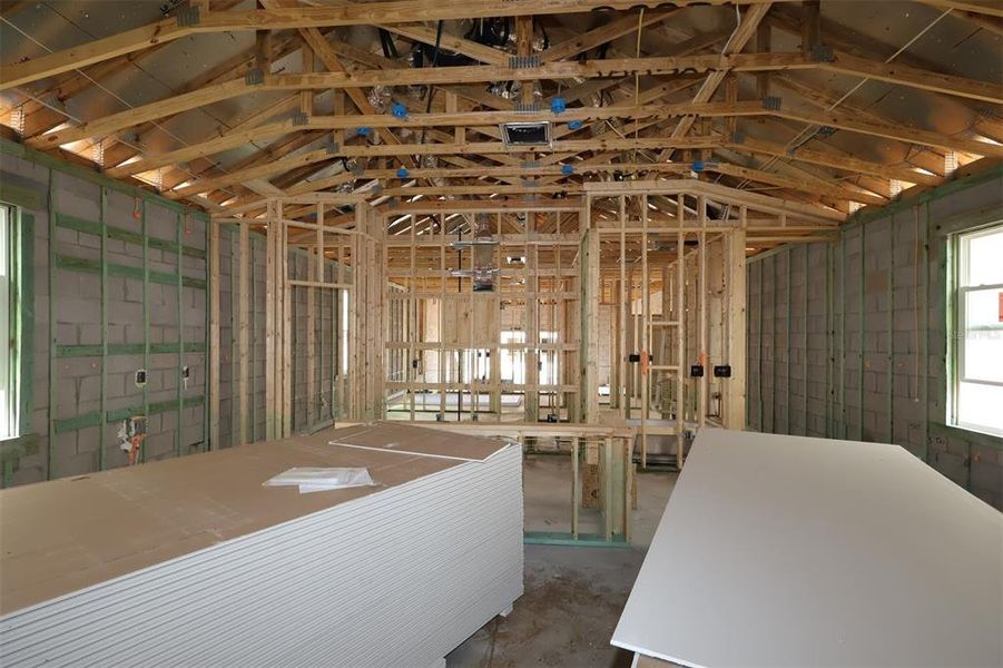 In-progress construction of a new home in Lake Star at Ovation, Winter Garden, FL (Image 10).