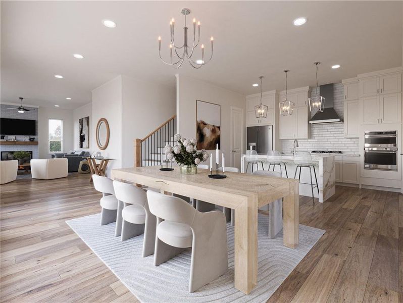 Furnished interior view inside a new home in Aberdeen, Hoschton (Image 11).