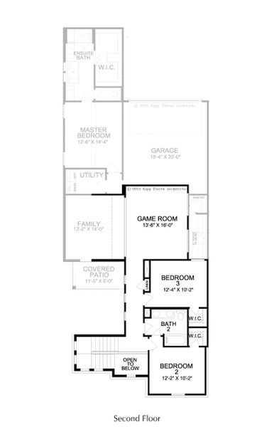 2D floor plan layout for the Adonia by Landon Homes in Fields - East Village, Frisco, TX (Image 4). 2D floor plan layout for the Adonia by Landon Homes in Fields - East Village, Frisco, TX (Image 4).