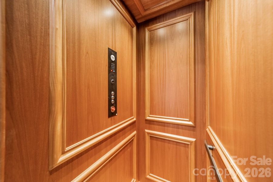 Beautifully finished personal elevator is an option in Central Park South