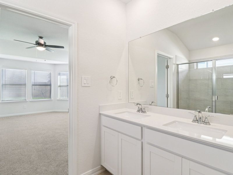Furnished interior view inside a new home in Remington Ranch, San Antonio (Image 11).