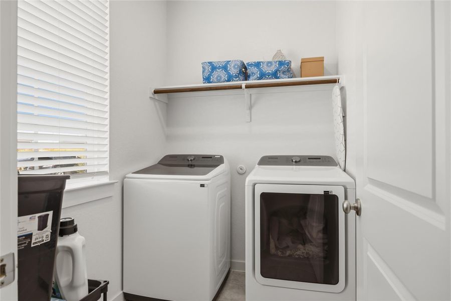 Laundry area with washing machine and dryer