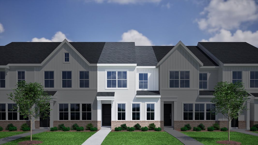 Representative exterior photo of a completed home built from the Cannalily - Genesis Value Collection by Mungo Homes in Westview, Charlotte, NC (Image 12).