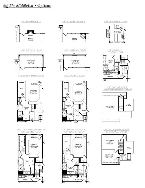 2D floor plan layout of this home in The Village at Horse Creek, Graniteville, SC (Image 3).