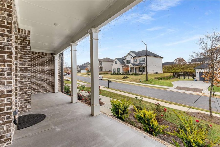 Exterior details and patio area of a home in Carmichael Farms, Canton (Image 28).