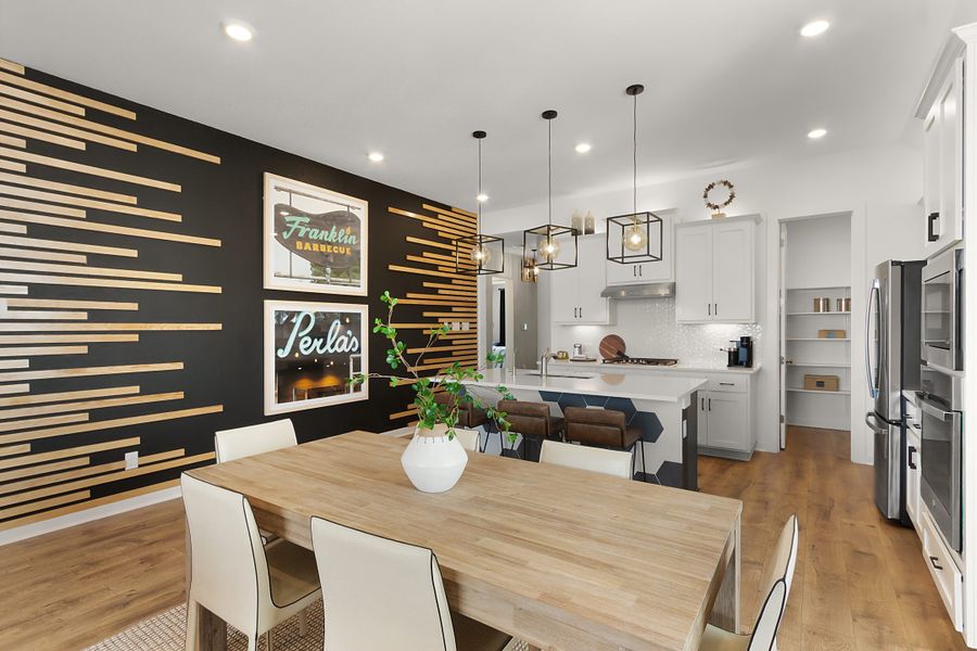 Furnished interior view inside a new home in Bridgeland, Cypress (Image 24).