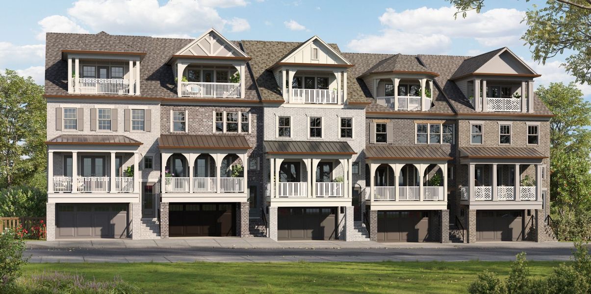 Front exterior of a home in the Laurel View community, located in Suwanee, GA (Image 1).