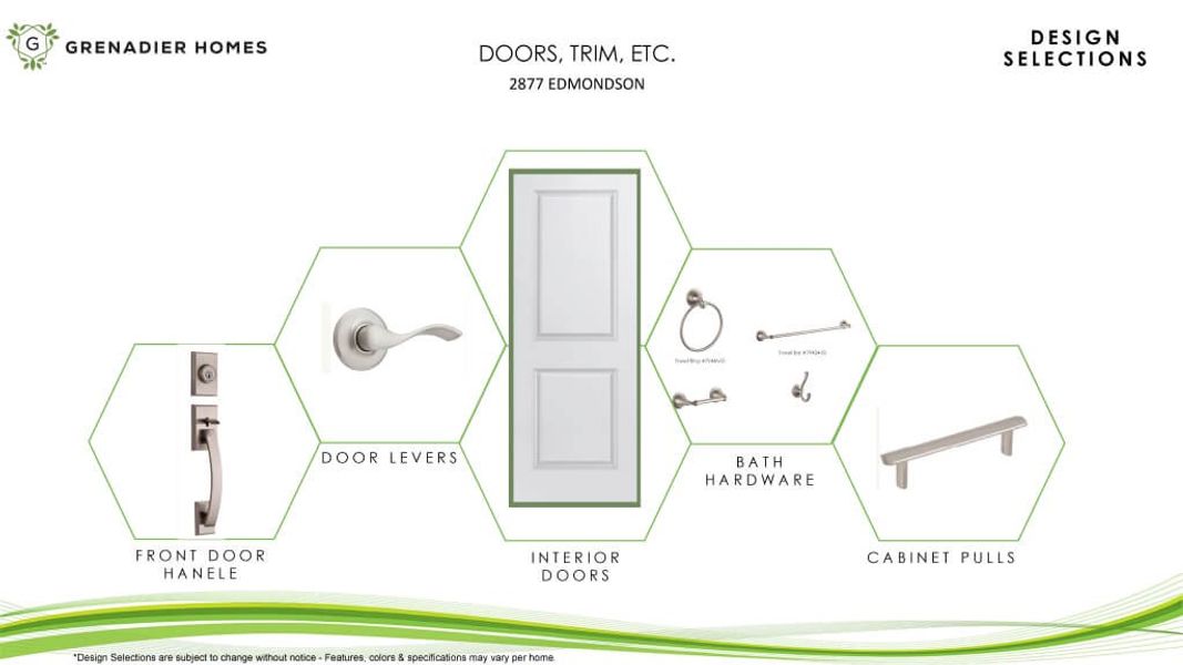 Sample of building materials used in homes in The Tribute, The Colony (Image 4).